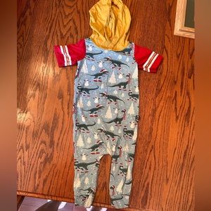 Rags to Raches Christmas Dino Romper